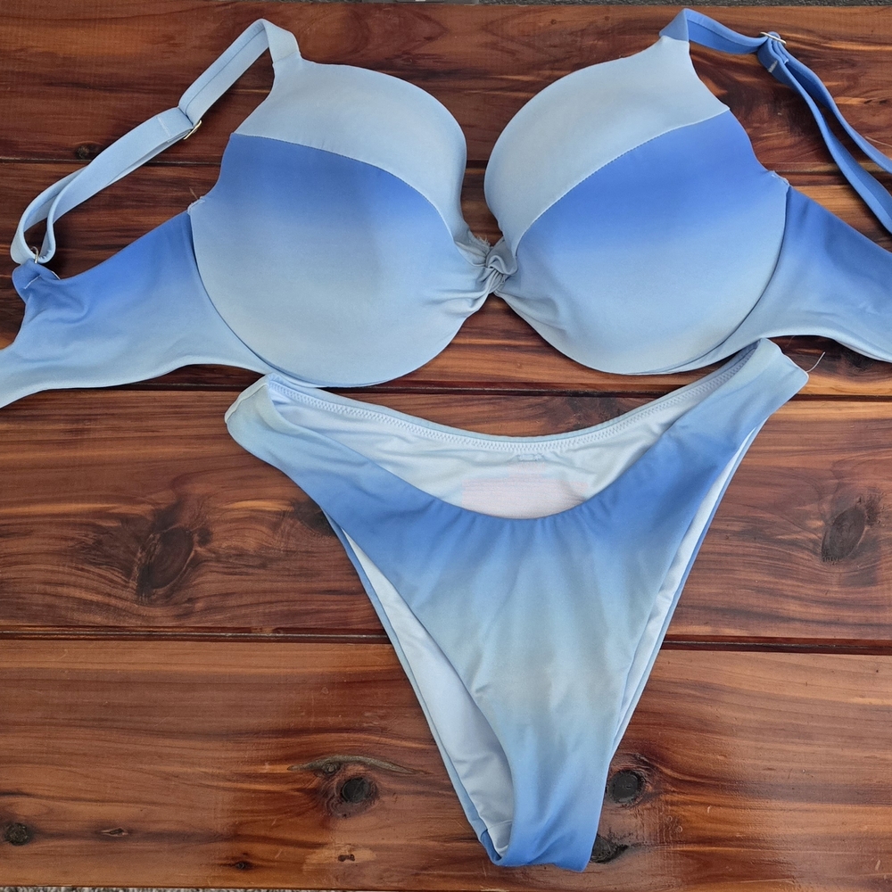VS Blue Ombre Bikini Set 34DD/M